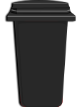foto: Jak prawidłowo segregować odpady w Twoim domu - kolorowe kosze czarny 115x150