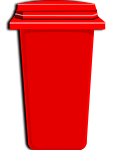 foto: Jak prawidłowo segregować odpady w Twoim domu - kolorowe kosze czerwony 115x150
