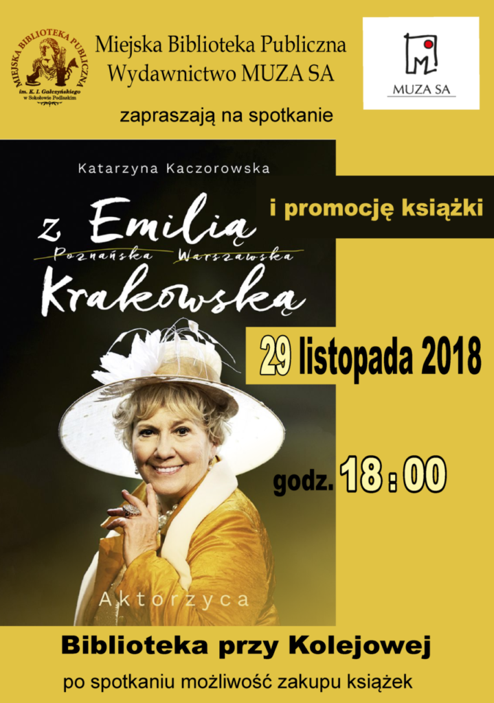foto: Spotkanie z Emilią Krakowską w MBP - plakat Emilia krakowska 719x1024