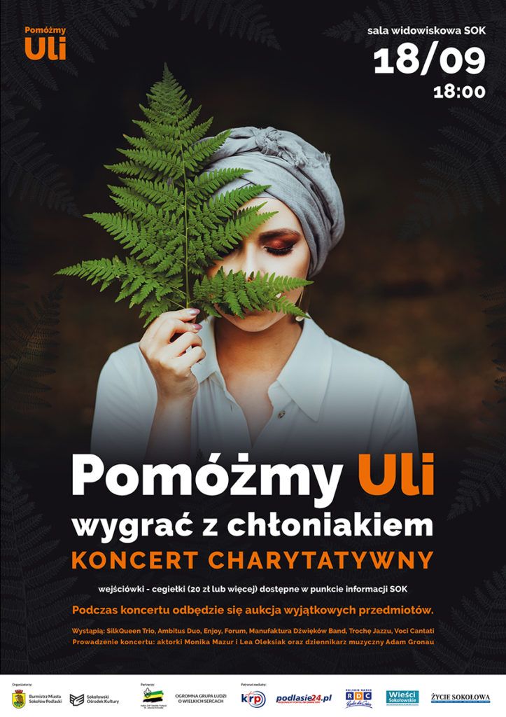 foto: Koncert charytatywny "Pomóżmy Uli wygrać z chłoniakiem" - plakat ula koncert 723x1024
