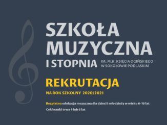 Rekrutacja do Szkoły Muzycznej - plakat