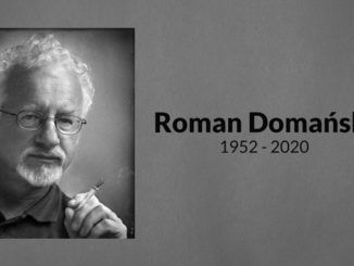 zdjęcie przedstawiające informację o śmierci Romana Domańskiego