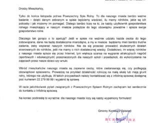 List Burmistrza do mieszkańców - skan dokumentu