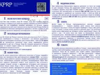 Ulotka informacyjna w języku ukraińskim