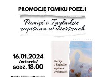 "Pamięć o Zagładzie zapisana w wierszach" - plakat wydarzenia