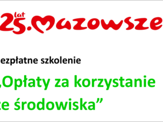 Fragment plakatu - logo 25 lat Mazowsze i tytuł szkolenia